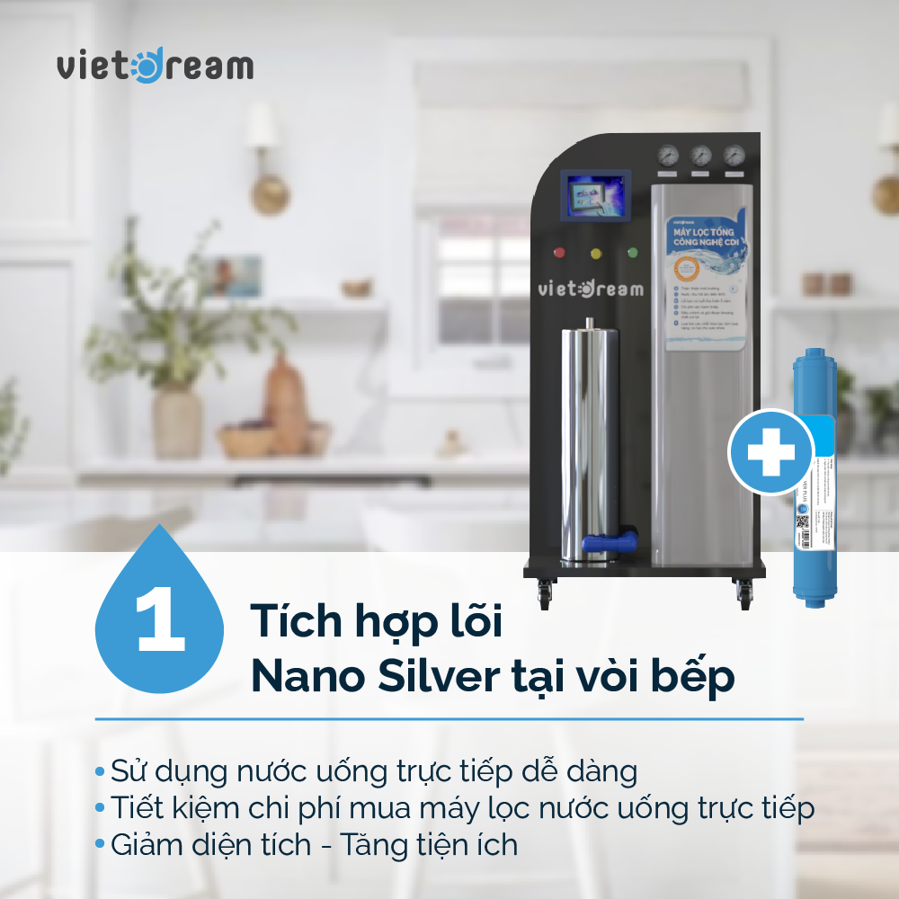 Sử dụng nước uống trực tiếp dễ dàng