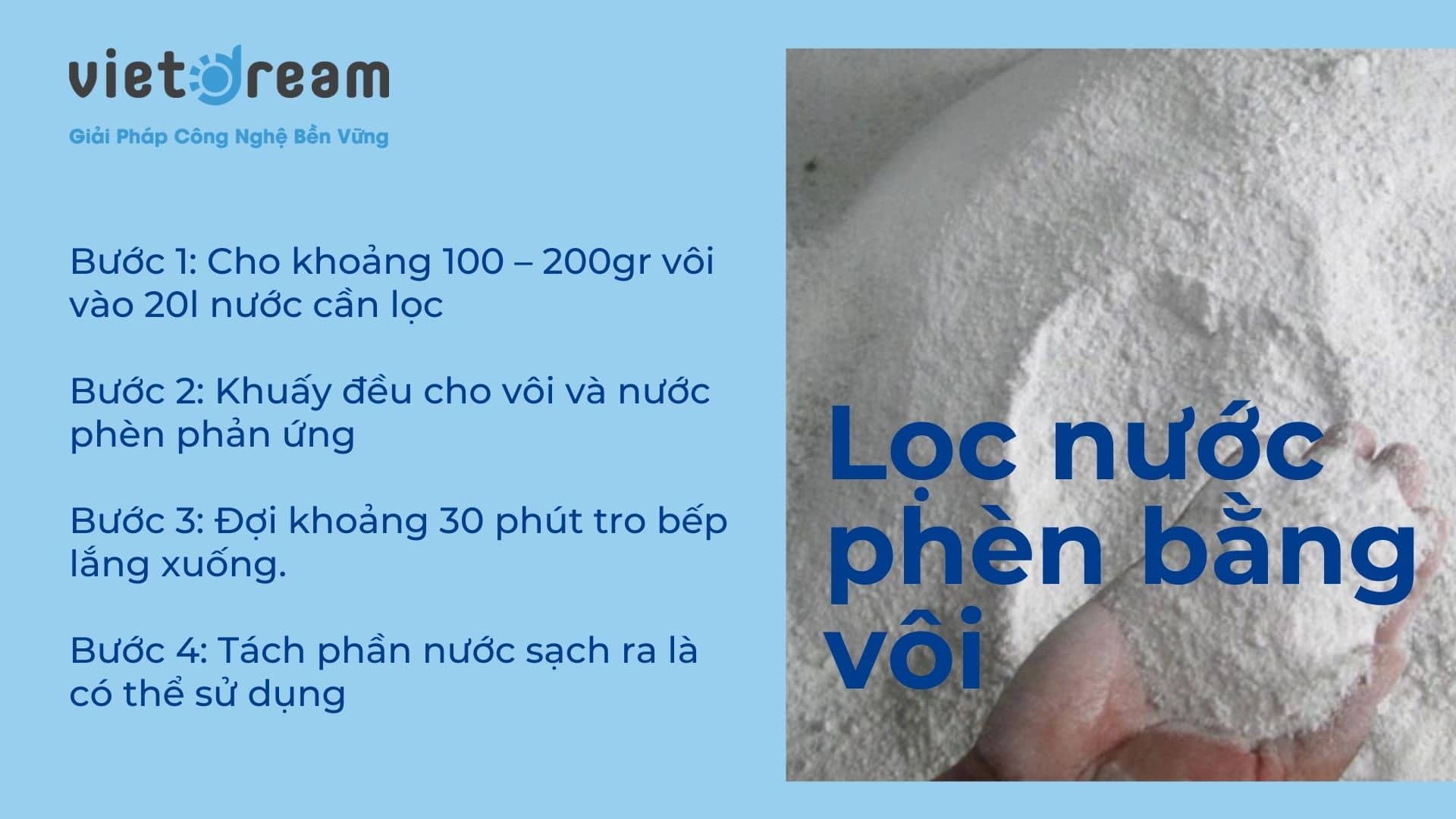 Lọc nước phèn bằng vôi
