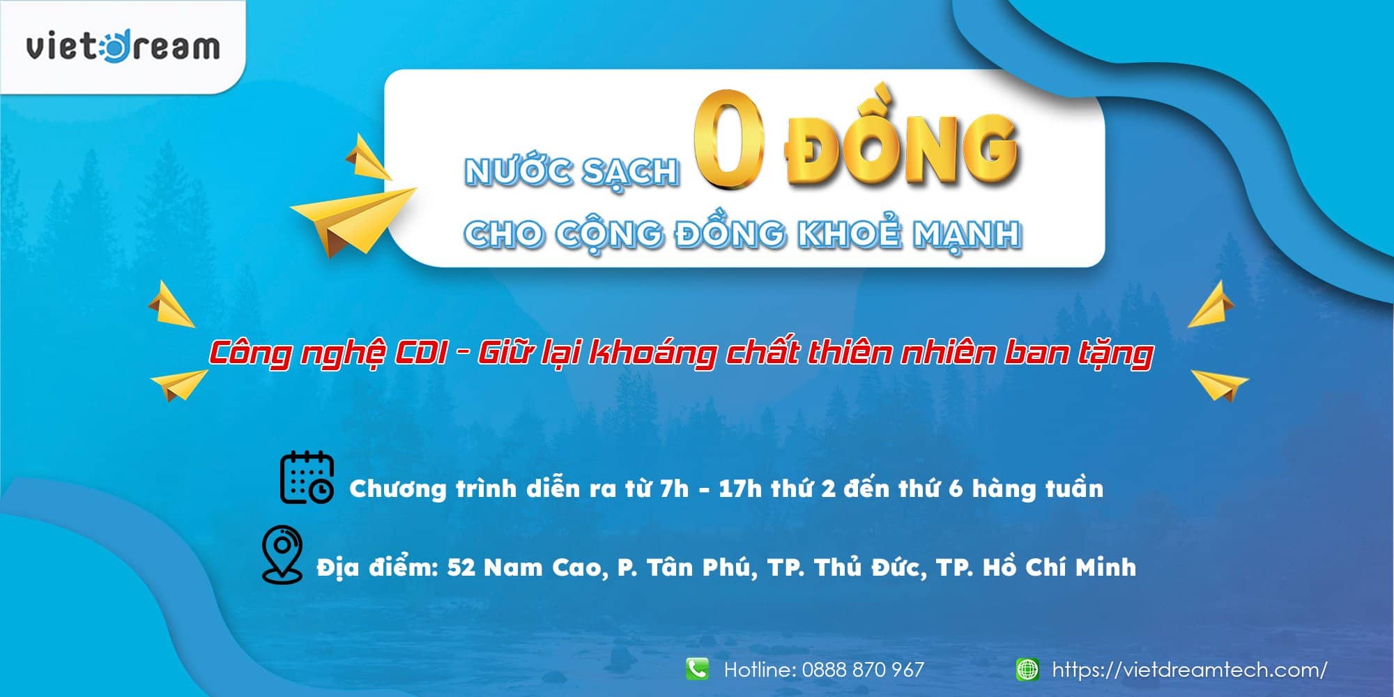 Dự án Nước sạch 0 đồng - Cho cộng đồng khỏe mạnh